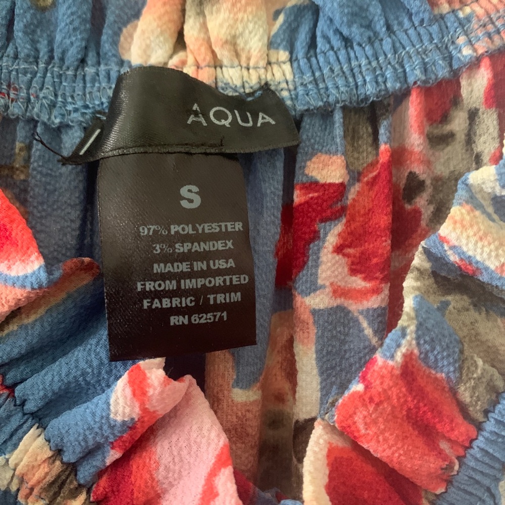 AQUA- off the shoulder high-low dress